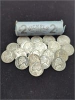 1943-44 & 45 War Nickels Set of 59, 35% Silver,