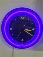 Round Purple Neon Wall Light