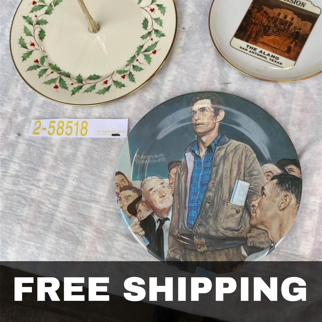 Vintage Porcelain Plates:1980 Norman Rockwell etc