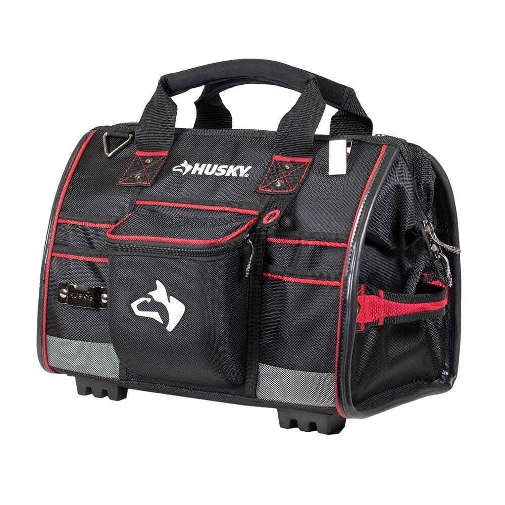 $55  16 in. Large Mouth Tool Bag with Tool Wall
