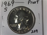 1969-S Proof Washington Quarter
