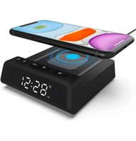 ALARM CLOCK WITH WIRELESS CHARGING PAD