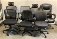 (7) Assorted Rolling Office Chairs