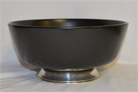 A Sterling Rim Wooden Bowl