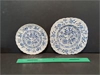 Blue Fjord Ironstone Wood & Sons Plates