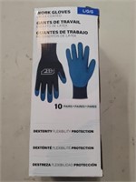 (Large) Work Gloves Latex Coated