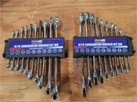 SAE and Metric 10 pc Combo Wrench Sets