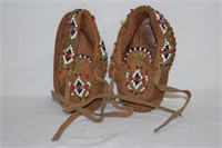 Pair of Suede Native American Moccasins