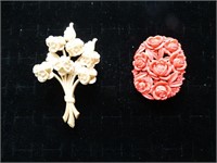 Costume Jewelry Vtg Celluloid Brooches