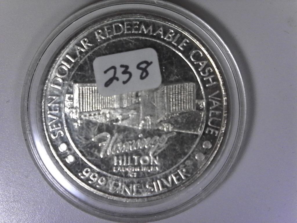 Flamingo Hilton Silver Gaming Token