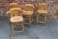 Set of 4 Bentwood Bar Stools/Chair