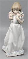 LLADRO Spring Bouquets #7603 Girl w/ Flowers