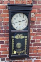 Antique New Haven Wall Clock 41" x 17"