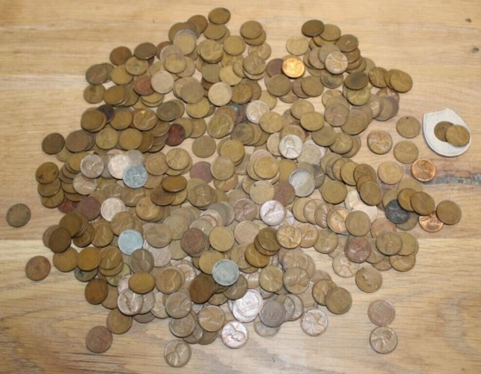 Collection of Wheat Pennies approx 345 including