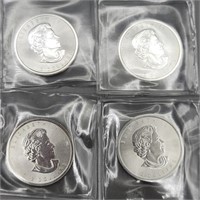 (4) 2015 Canada Eagle .5 oz Fine Silver $2 Coins
