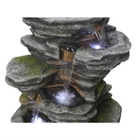 $219  Bond 40.16-in H Resin Rock Waterfall Fountai