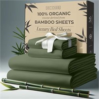 Zen bamboo 4 Pcs King Sheet Bed Set
