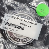2012 Australia Kookaburra 1 oz Fine Silver $1 Coin