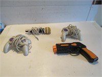 VARIOUS CONTROLLERS, GOLD MICROPHONE LOT