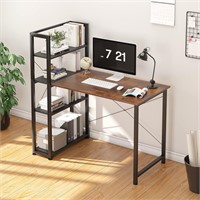 Computer Desk with 4 Tiers Shelves
