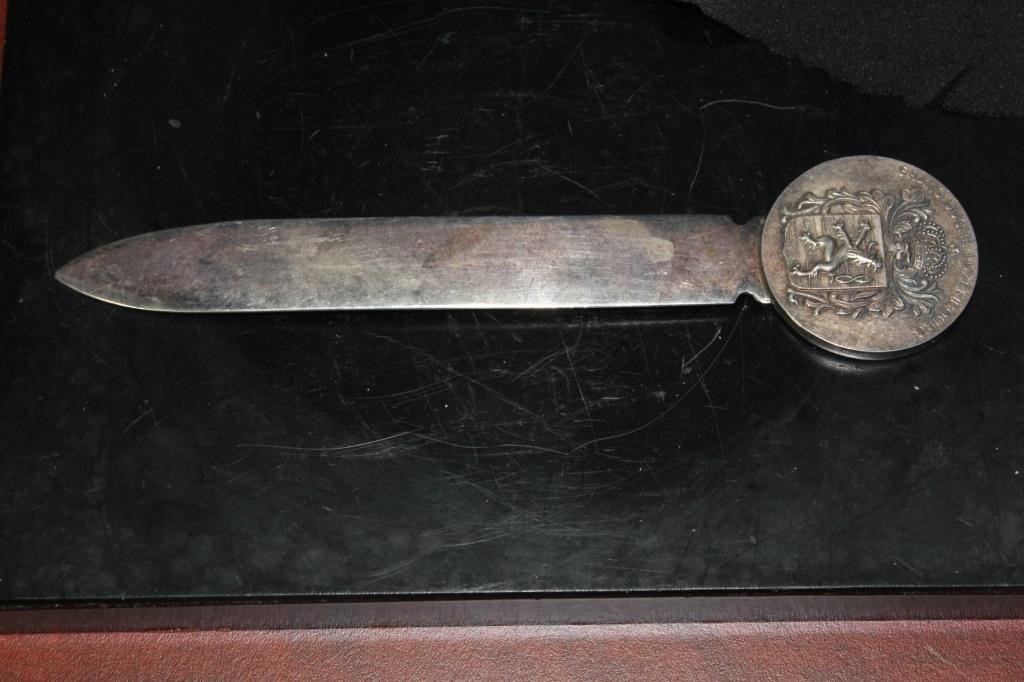 A Rare Christofle Advertising Letter Opener