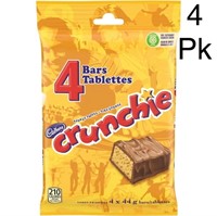 4 Pack Cadbury Crunchie, Chocolatey Candy Bars
