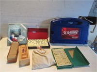 ASSORTED GAMES: DOMINOS, SCRABBLES, ETC