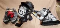 Wilson baseball helmet, size 3 intruder ice skates