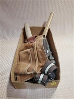 Axes, Pipe Wrenches, Tool Belt, Assorted Tools