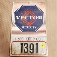 Vector Security Metal Sign