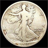 1916-D Walking Liberty Half Dollar LIGHTLY