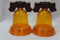 A Pair of Liberty Bell Salt and Pepper Shakers