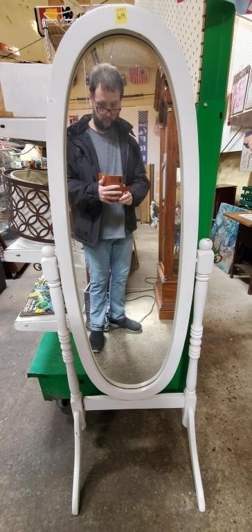 White Oval Mirror as is
