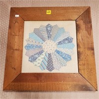 Quilted Panel in Wood Frame