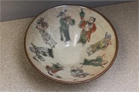 Chinese dragon pottery bowl