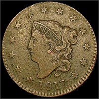 1817 13 Stars Coronet Head Large Cent NEARLY