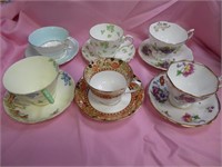 (6) Tea Cups And Saucers