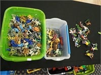Two small tubs of mostly molded Army