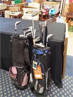 Two groups of youth golf clubs