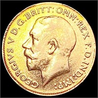1926 G. Britain .1178oz Gold 1/2oz Sovereign