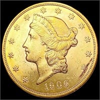 1906 $20 Gold Double Eagle UNCIRCULATED