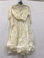 H1) VINTAGE WEDDING DRESS, TWO PIECE SEE PICS
