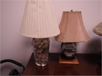 Sangamo meter lamp on wooden base, 22" high and