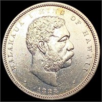 1883 Kingdom of Hawaii Half Dollar CLOSELY