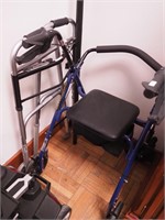 Dry walker with bench and handbrake; plus