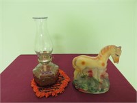Kerosene lamp and  horse