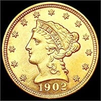 1902 $2.50 Gold Quarter Eagle UNCIRCULATED
