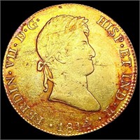 1814 Spain .7615oz Gold 8 Escudos LIGHTLY