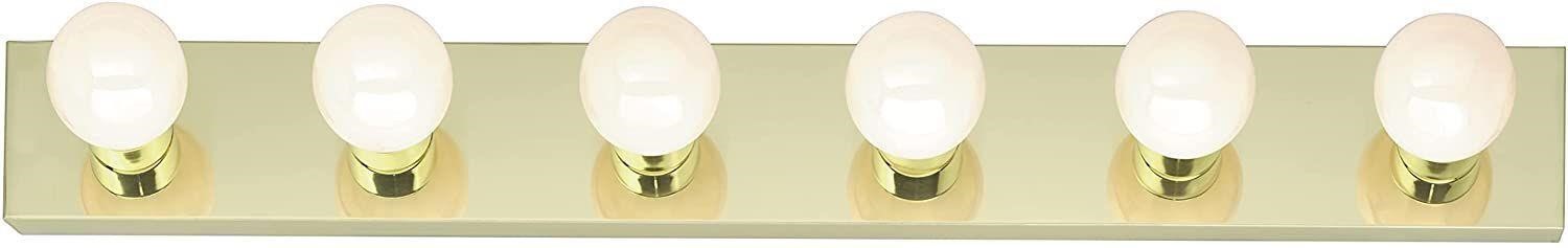 Nuvo SF77/190 Six Light Vanity, 36" 6, Brass