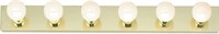 Nuvo SF77/190 Six Light Vanity, 36" 6, Brass